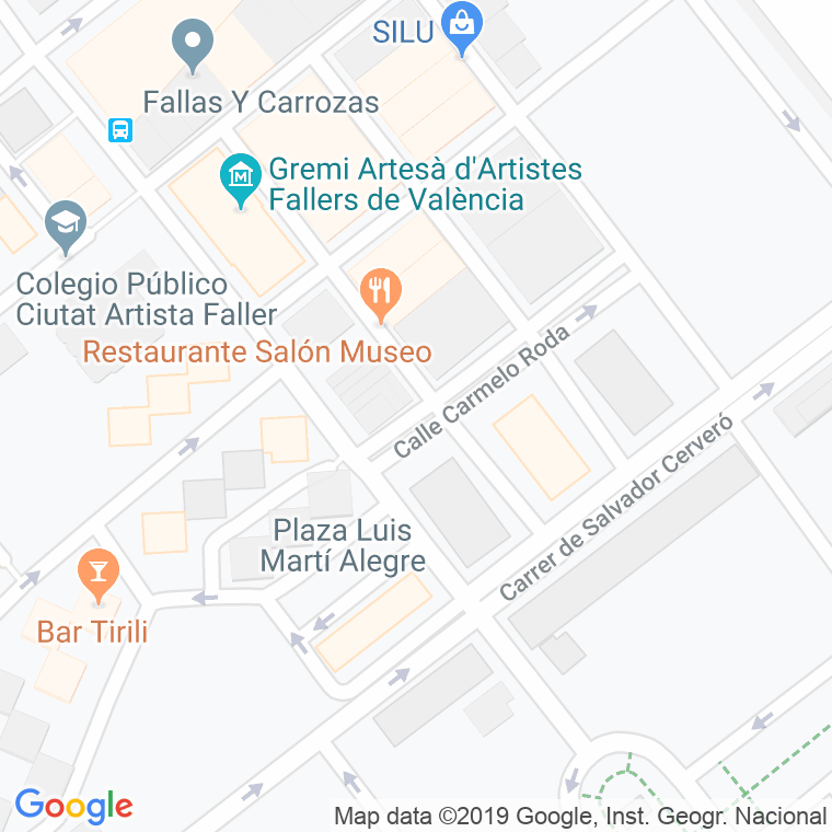 Código Postal calle Carmelo Roda en Valencia