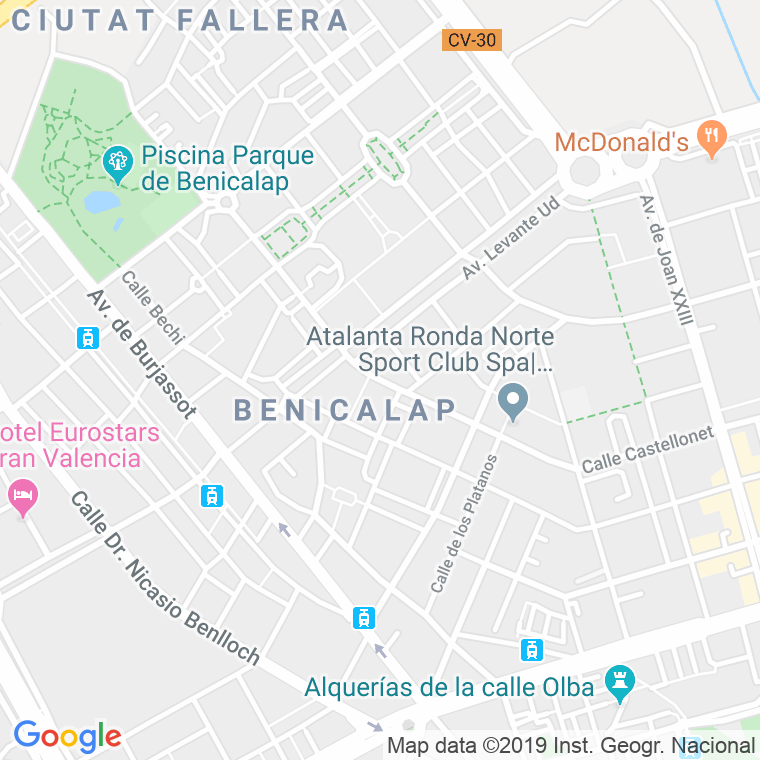 Código Postal calle Ecuador, El, avenida en Valencia