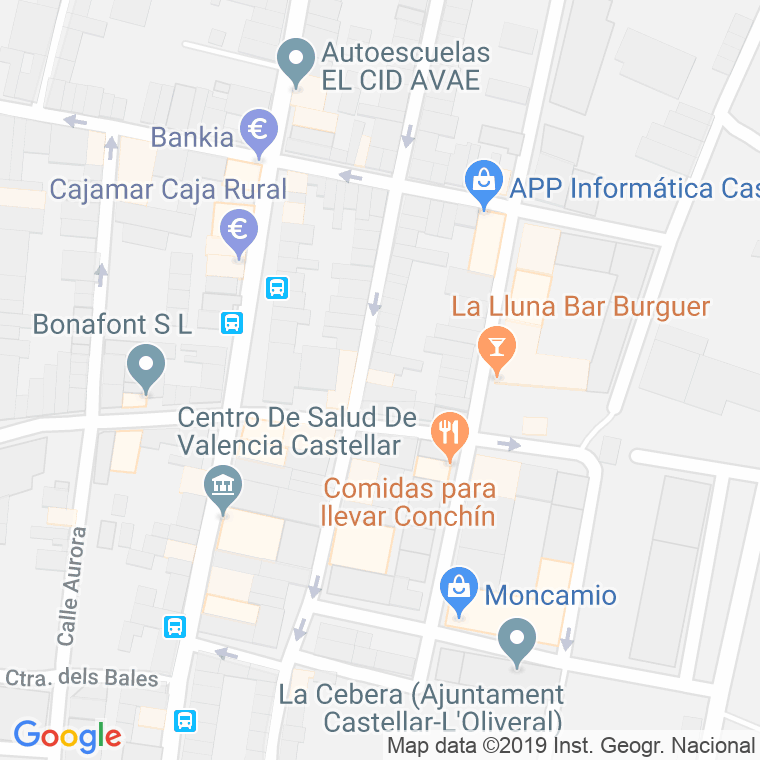 Código Postal calle Barrio Tamarit en Valencia