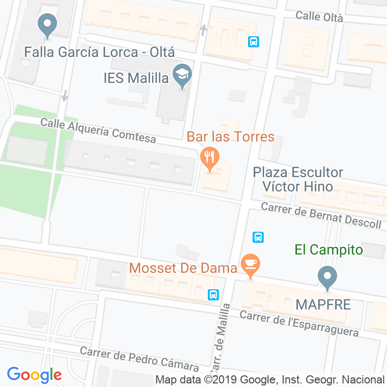 Código Postal calle Bernat Y Descoll en Valencia