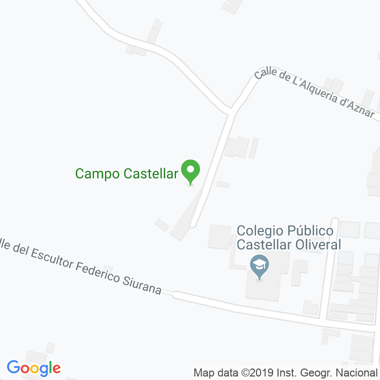 Código Postal calle Castellar, Hondo, camino en Valencia