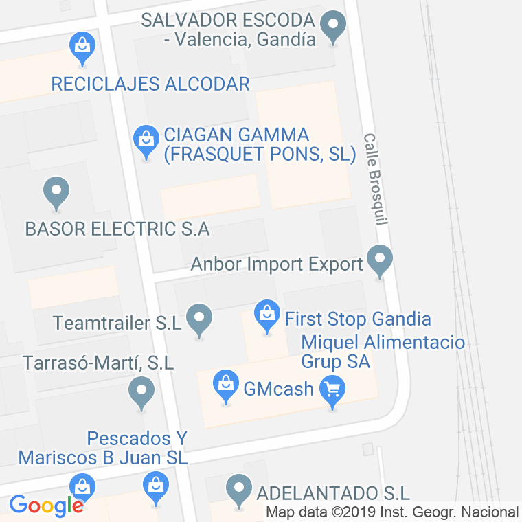 Código Postal calle Ferrers en Gandía