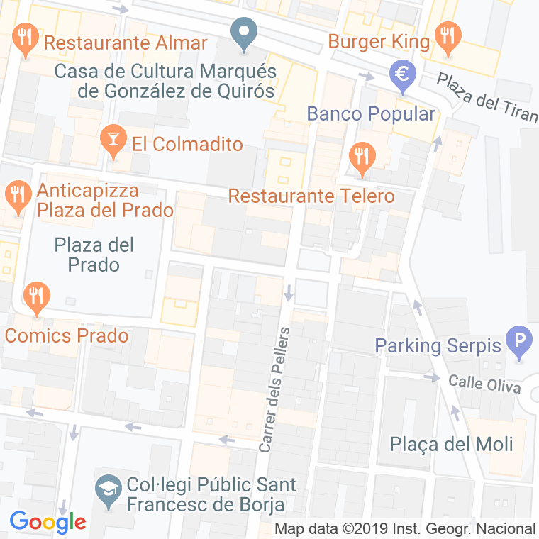 Código Postal calle Mesquita Del Raval en Gandía