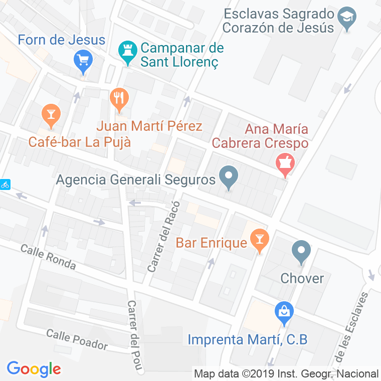 Código Postal calle Creu, La (Benirredra) en Gandía