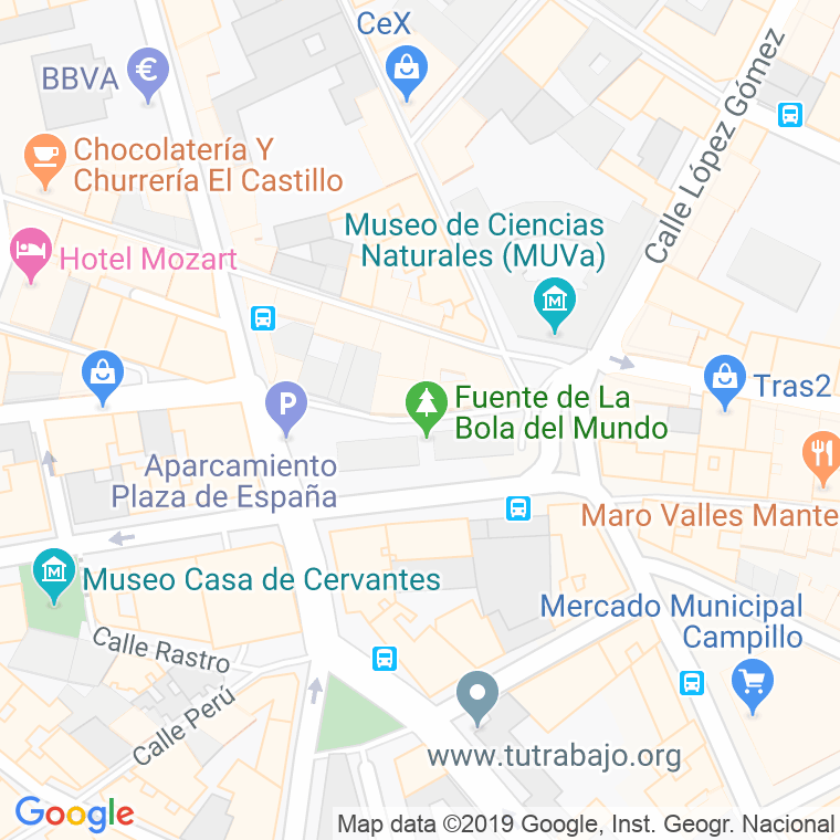 Código Postal calle España, plaza en Valladolid