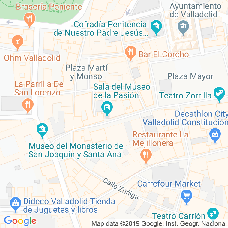 Código Postal calle Pasion en Valladolid