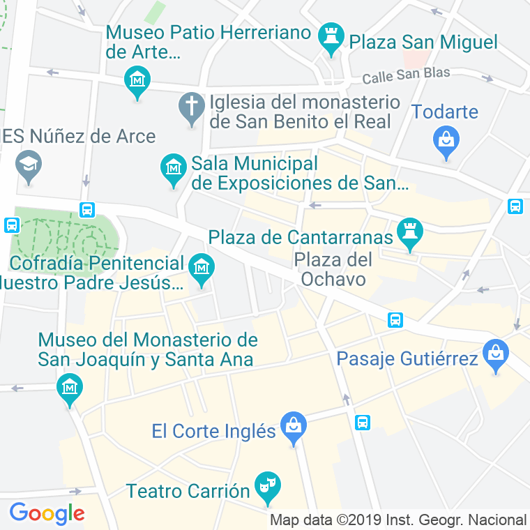 Código Postal calle San Francisco en Valladolid