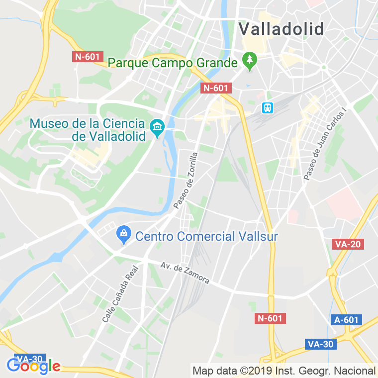 Código Postal calle Zorrilla, plaza (Impares Del 1 Al Final)  (Pares Del 2 Al Final) en Valladolid