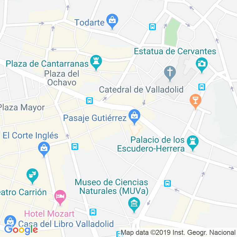 Código Postal calle Castelar en Valladolid