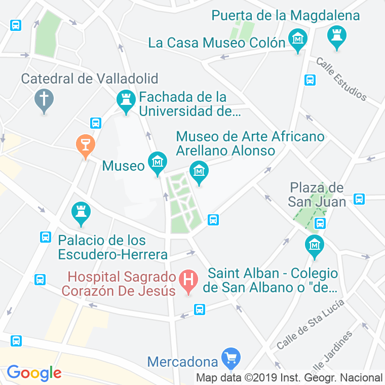 Código Postal calle Colegio Santa Cruz, plaza en Valladolid