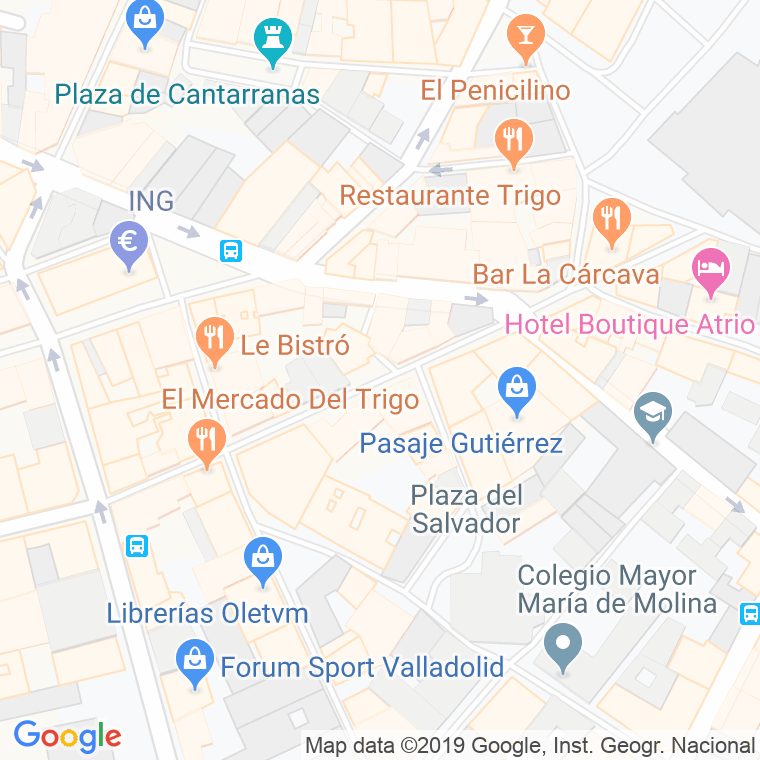 Código Postal calle Regalado en Valladolid