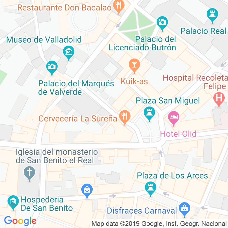 Código Postal calle Concepcion en Valladolid