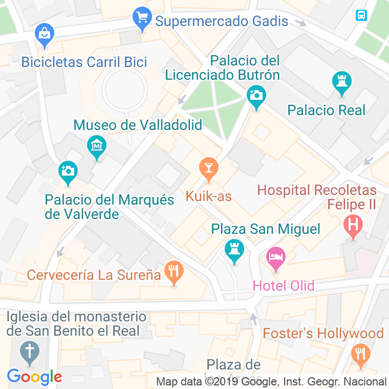 Código Postal calle Gardoqui en Valladolid