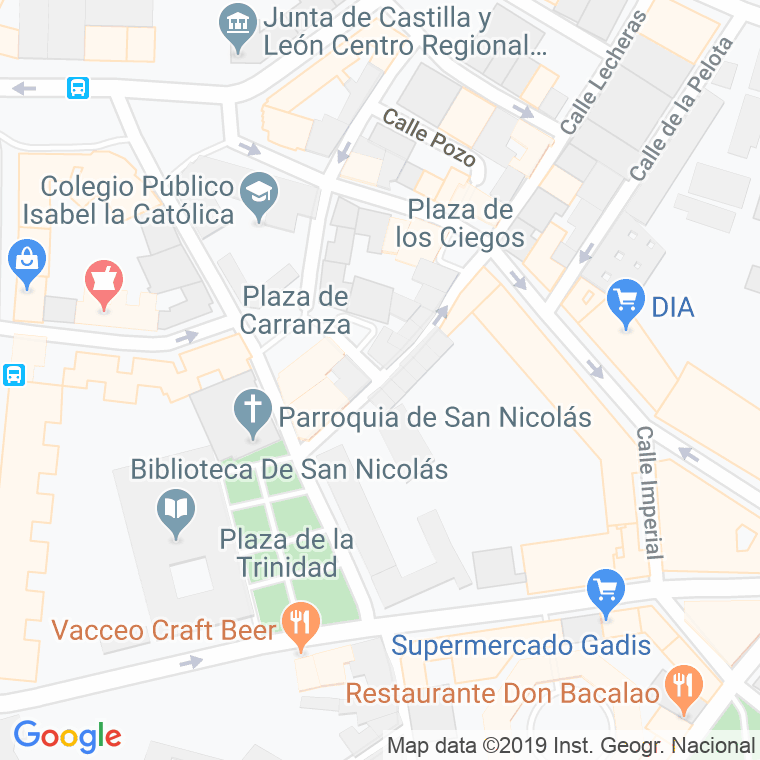 Código Postal calle Isidro Polo en Valladolid