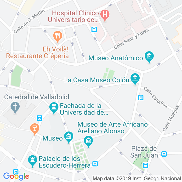 Código Postal calle Juan Mambrilla en Valladolid