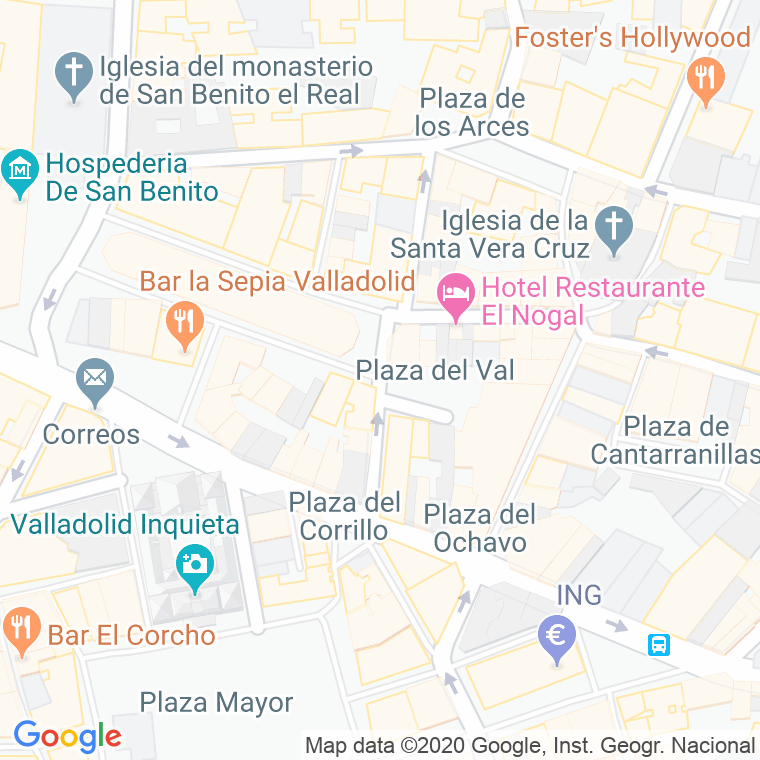 Código Postal calle Val en Valladolid