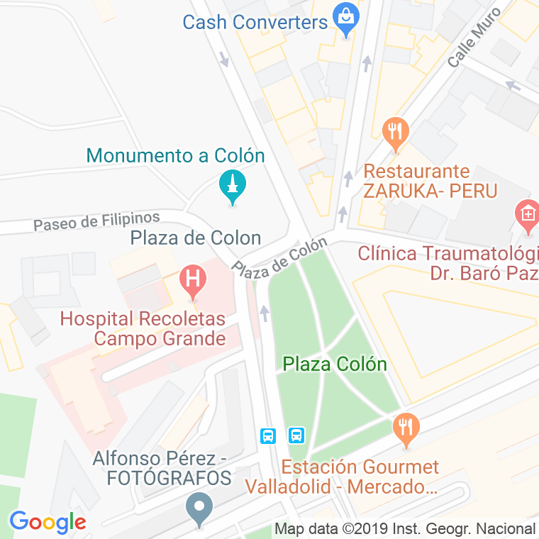 Código Postal calle Colon, plaza (Impares Del 1 Al Final)  (Pares Del 2 Al Final) en Valladolid