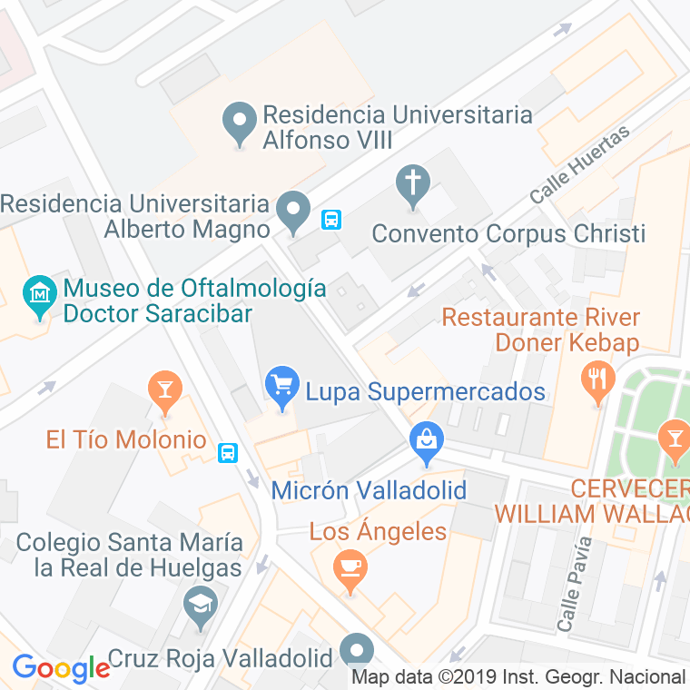 Código Postal calle Corpus Christi en Valladolid