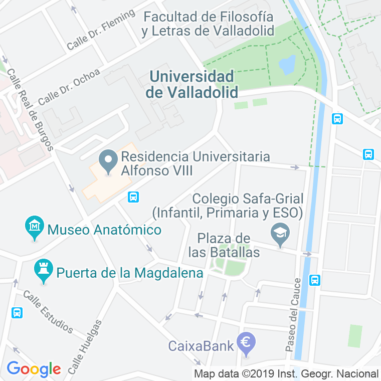 Código Postal calle Huertas en Valladolid