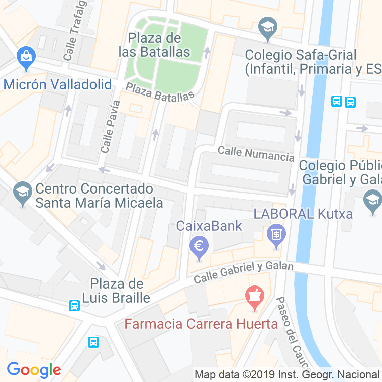 Código Postal calle Sagunto en Valladolid