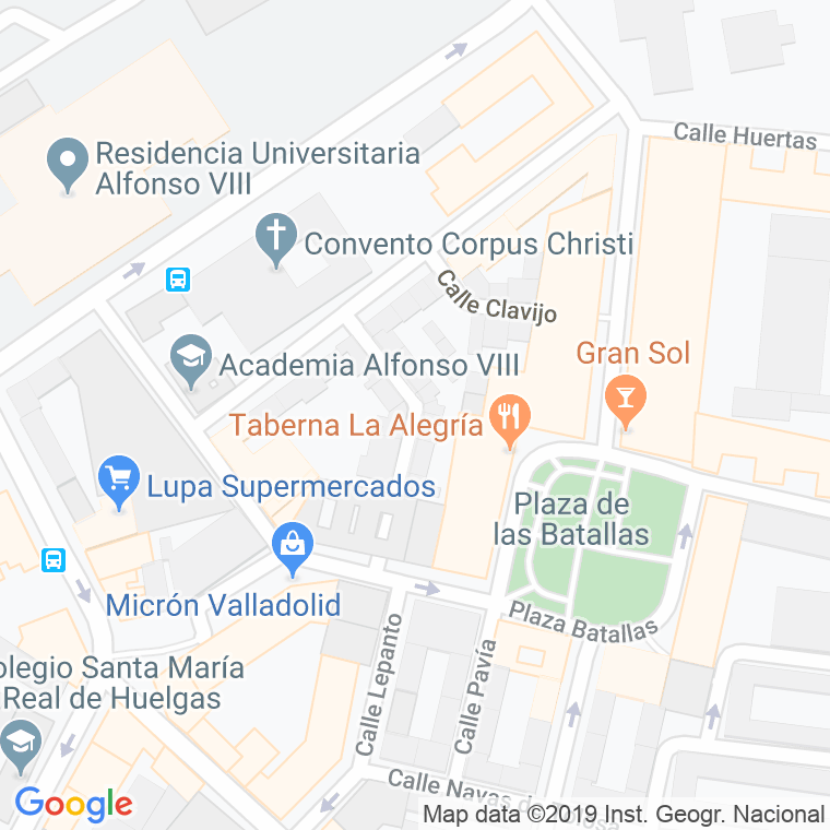 Código Postal calle Trafalgar en Valladolid