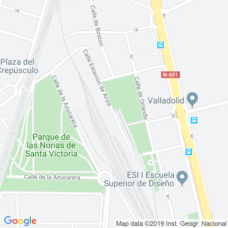 Código Postal calle Ariza, De, estacion en Valladolid