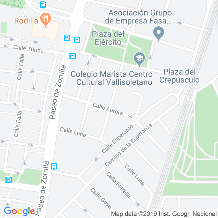 Código Postal calle Aurora en Valladolid