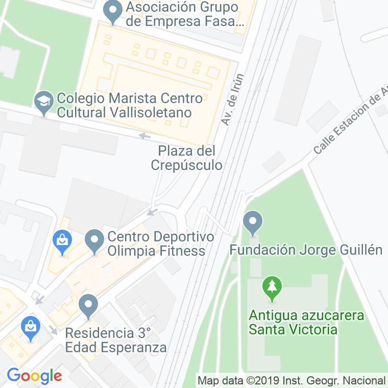 Código Postal calle Crepusculo, plaza en Valladolid