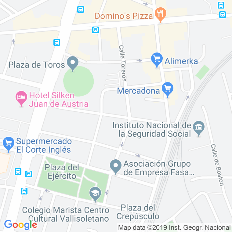 Código Postal calle Domingo Martinez en Valladolid
