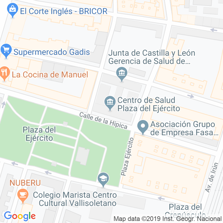 Código Postal calle Donantes De Sangre en Valladolid