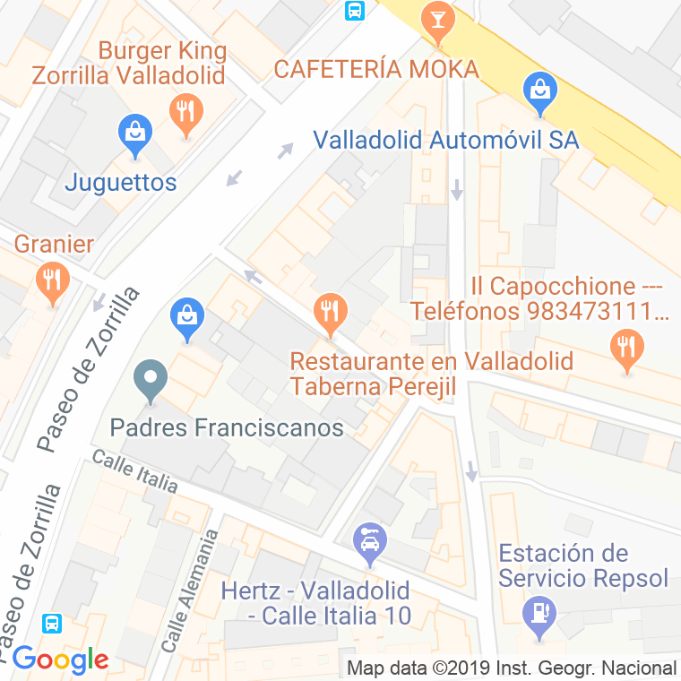 Código Postal calle Florida en Valladolid