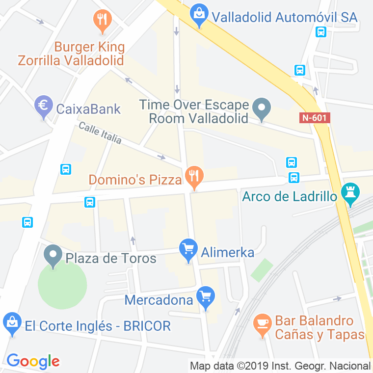 Código Postal calle Gabilondo en Valladolid