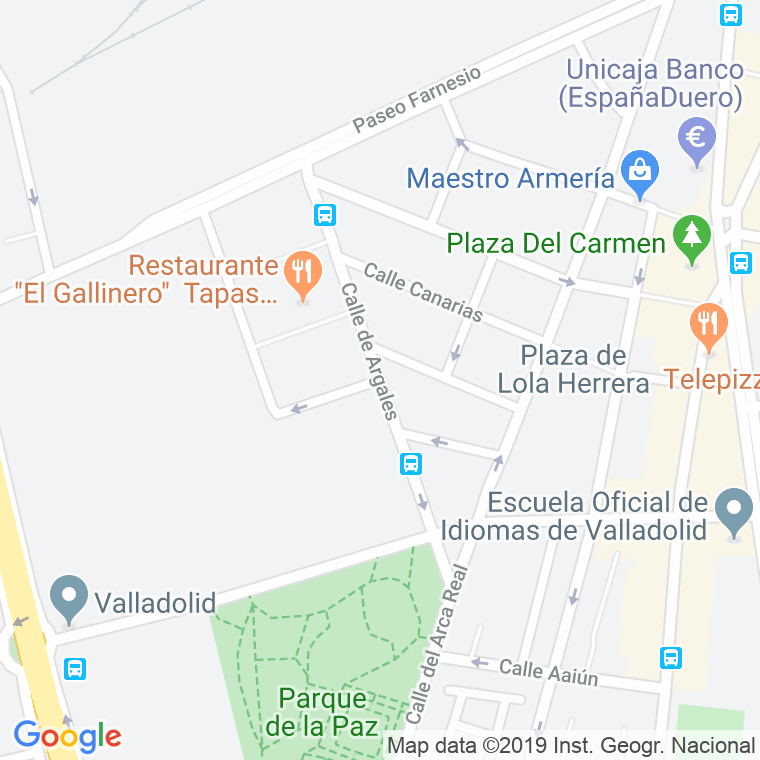 Código Postal calle Argales, camino (Impares Del 1 Al Final)  (Pares Del 2 Al Final) en Valladolid