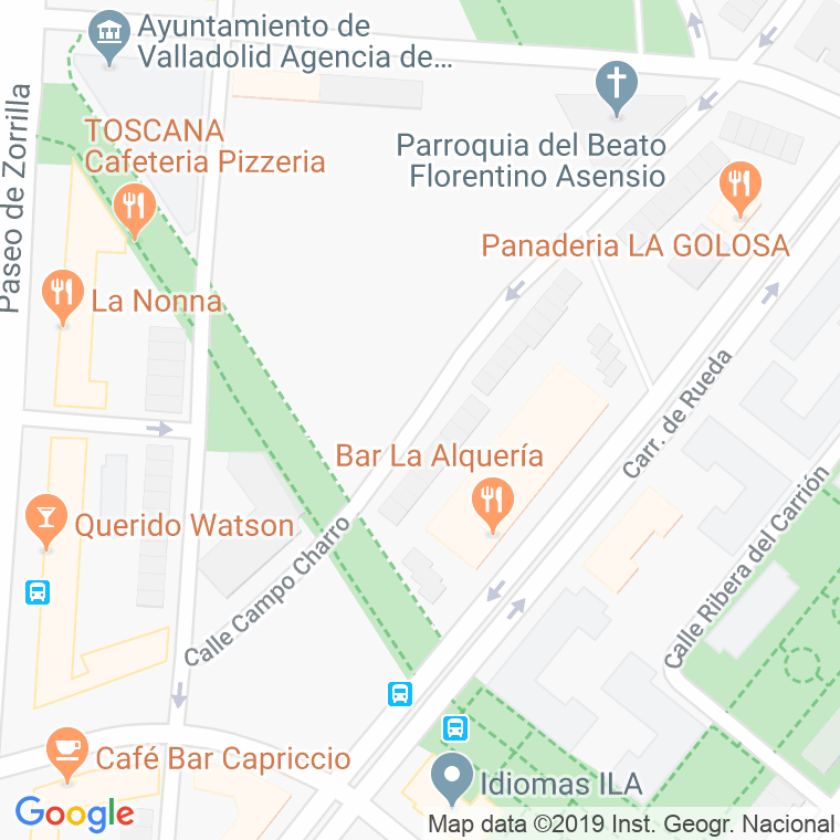 Código Postal calle Campo Charro en Valladolid