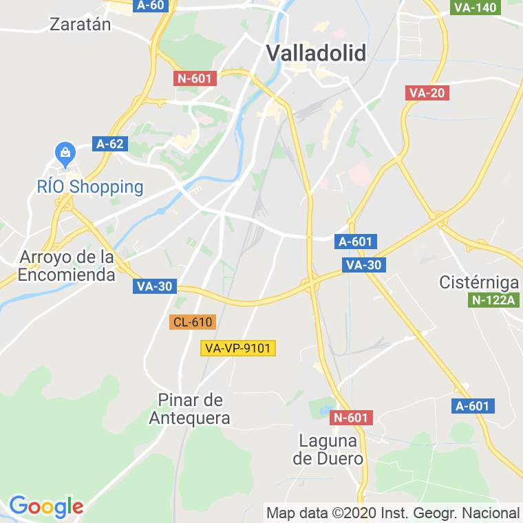 Código Postal calle Guarantes en Valladolid