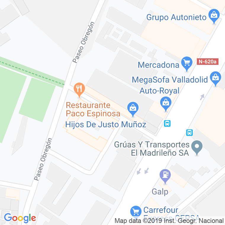Código Postal calle Coinvasa en Valladolid