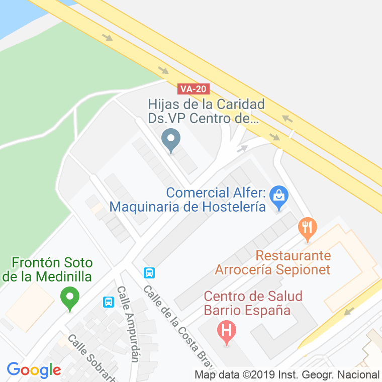 Código Postal calle Costa Verde en Valladolid