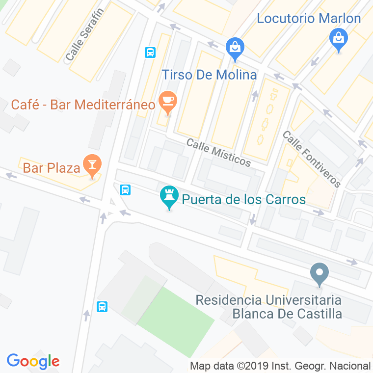 Código Postal calle Fundaciones en Valladolid