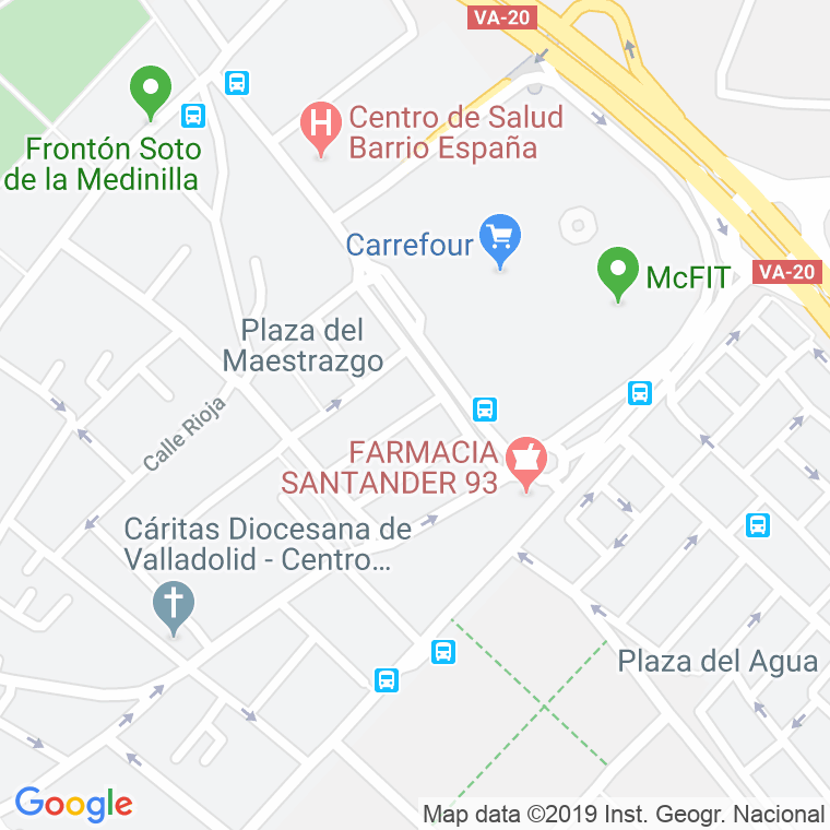 Código Postal calle Huerta De Gandia en Valladolid