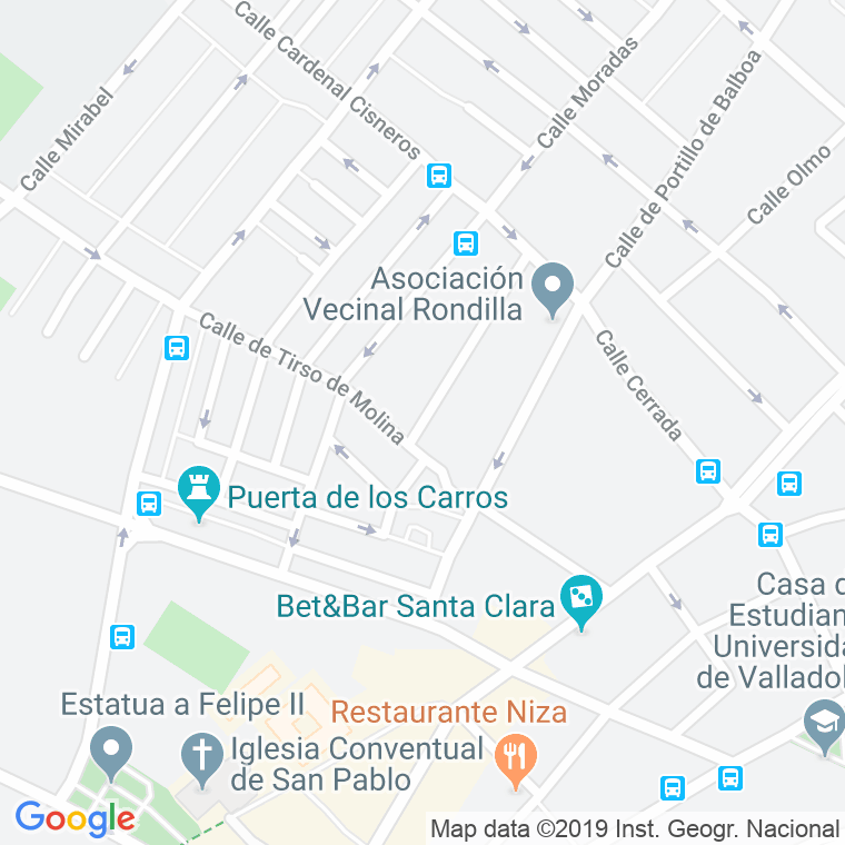 Código Postal calle Lope De Rueda en Valladolid
