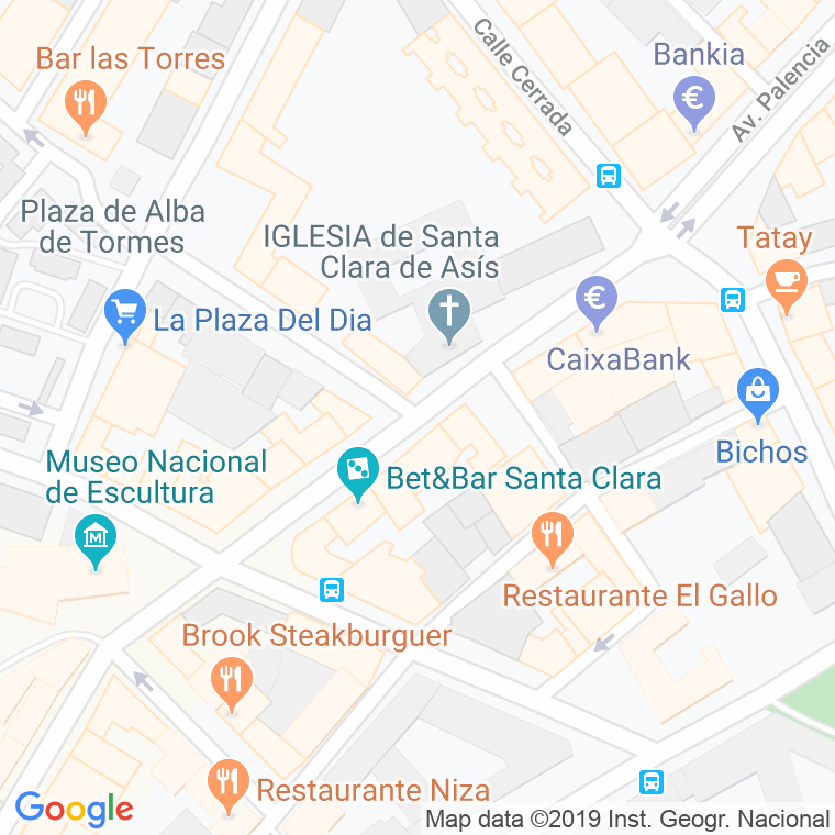 Código Postal calle Santa Clara en Valladolid