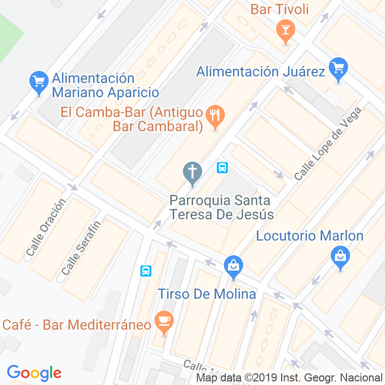 Código Postal calle Santa Teresa, avenida en Valladolid