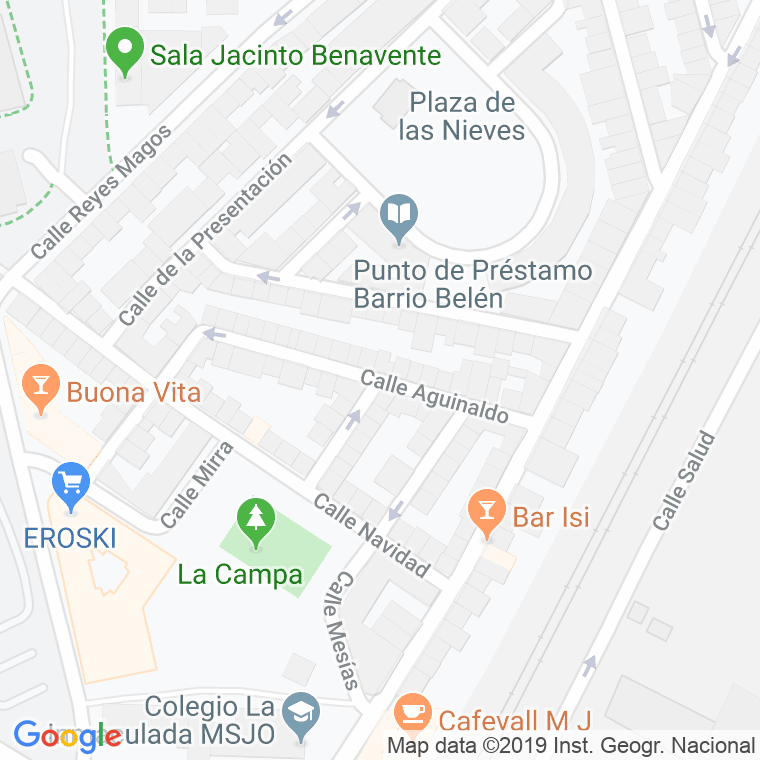 Código Postal calle Aguinaldo en Valladolid