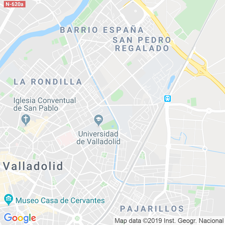 Código Postal calle Cauce, paseo (Impares Del 75 Al Final) en Valladolid