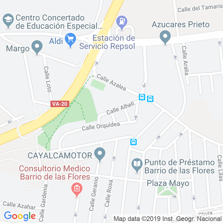 Código Postal calle Begonia en Valladolid