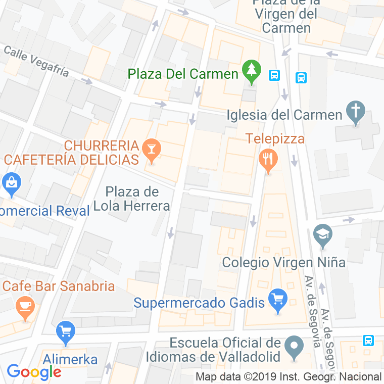 Código Postal calle Canarias en Valladolid
