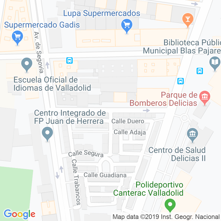 Código Postal calle Ebro en Valladolid