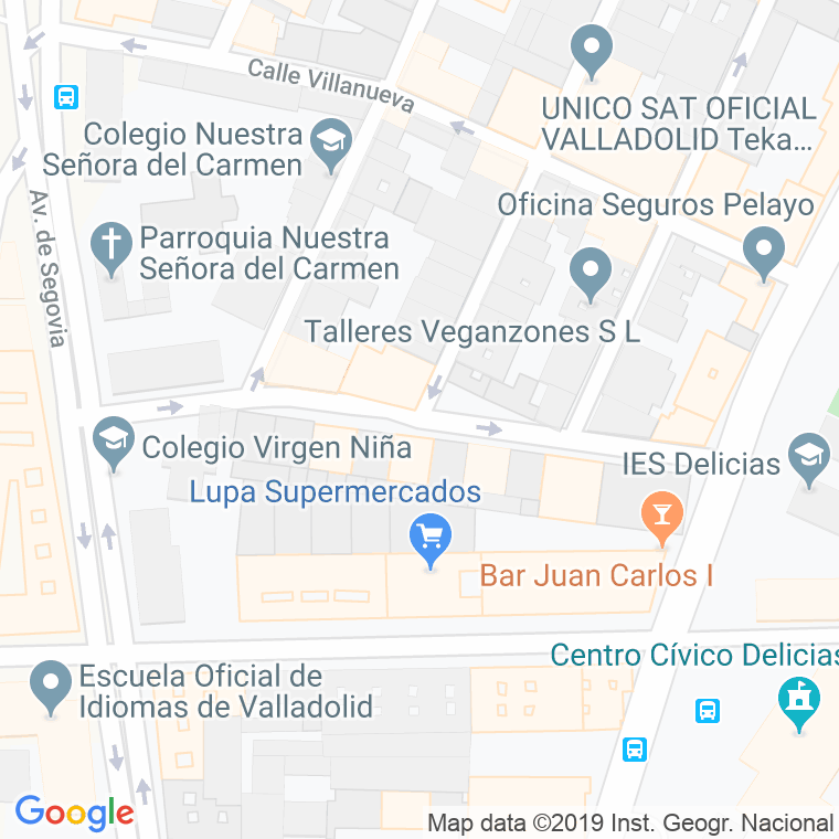 Código Postal calle Mariano Miguel Lopez en Valladolid