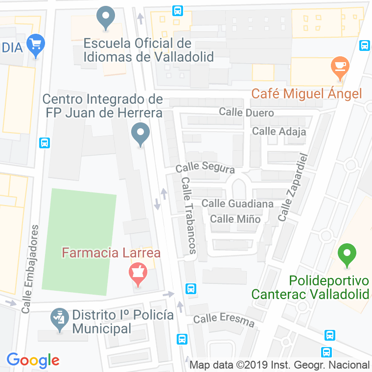 Código Postal calle Trabancos en Valladolid