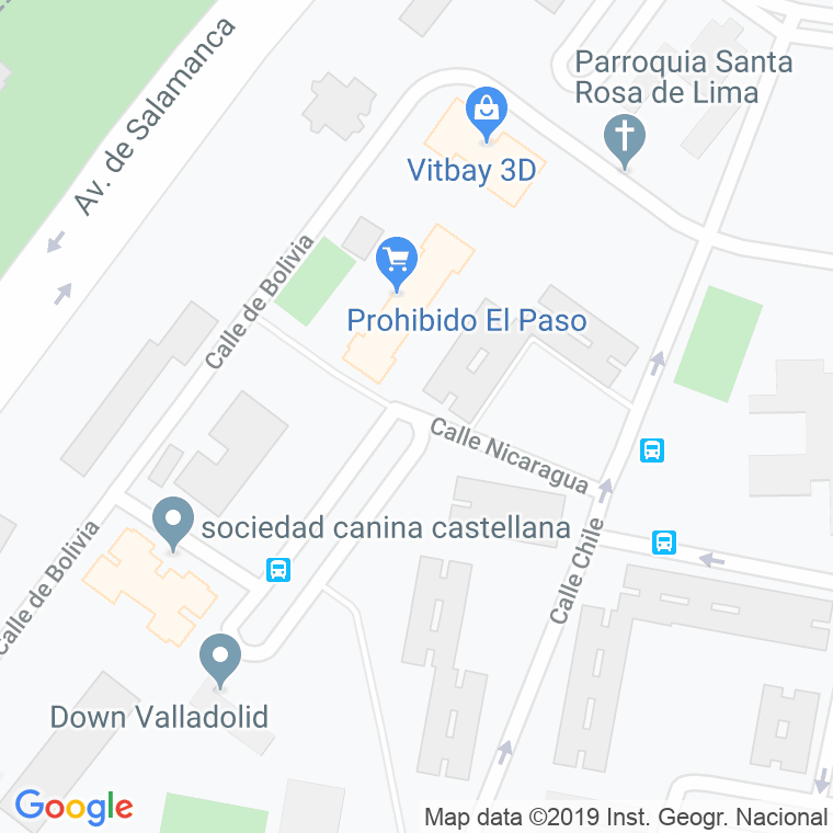 Código Postal calle Nicaragua en Valladolid